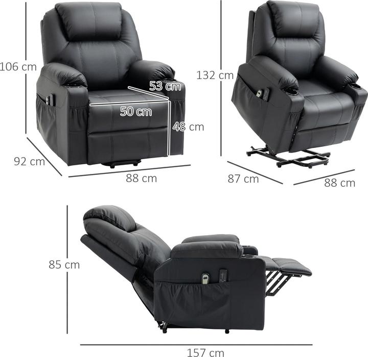 Image du produit Homcom Massagesessel mit Liegefunktion