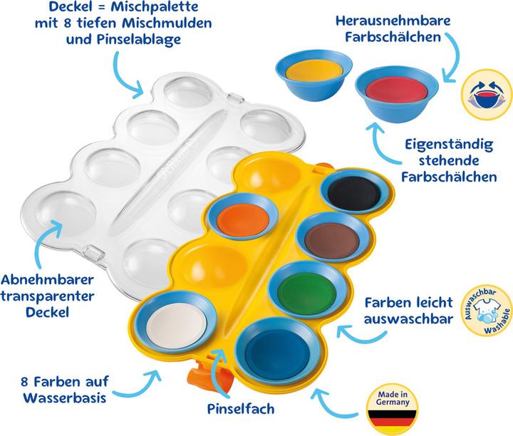 Image du produit Pelikan Mini-amis (Vert, Marron, Jaune, Blanc, Noir, Rouge, Bleu, Orange, 28 ml)