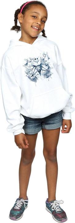Actual product image Disney Girls Nightmare Before Christmas Paint Spray Carers Hoodie (128)