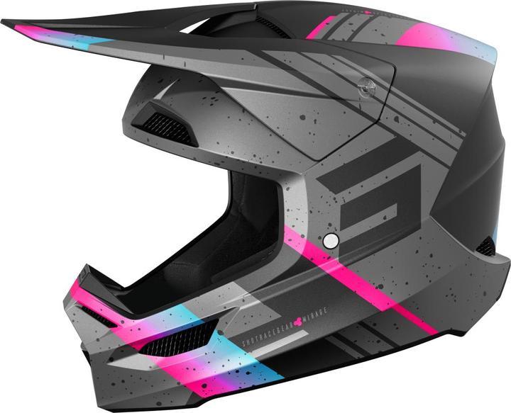 Produktbild Shot FURIOUS MIRAGE MX-Helm matt blau-pink XS