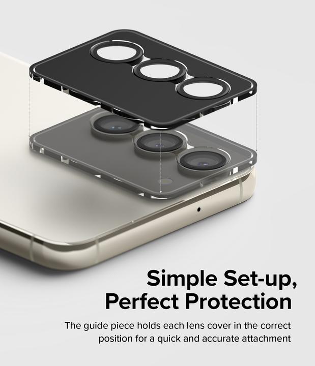 Produktbild Ringke Screen Protector for Galaxy S23 / S23 Plus CAMERA LENS FRAME GLASS BLACK (1 Stück, Samsung Galaxy S23+, Samsung Galaxy S23)