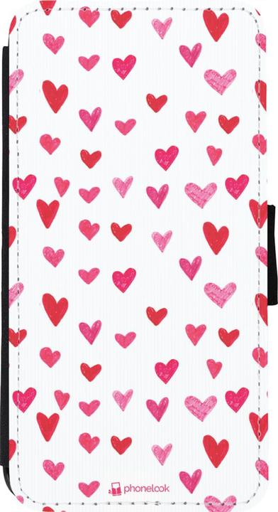 Actual product image PhoneLook Wallet Cover Black Valentine 2022 Many Pink Hearts (Apple iPhone 11 Pro Max)
