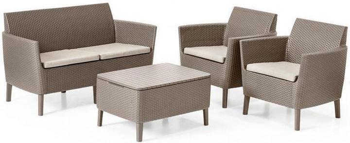 Allibert Loungeset Salemo cappuccino, 4 seats