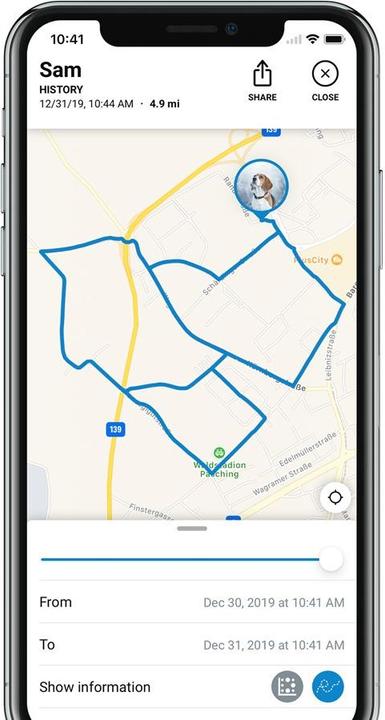 Produktbild Tractive Dog 4 GPS Tracker für Hunde (One Size, Hund, Allgemein)
