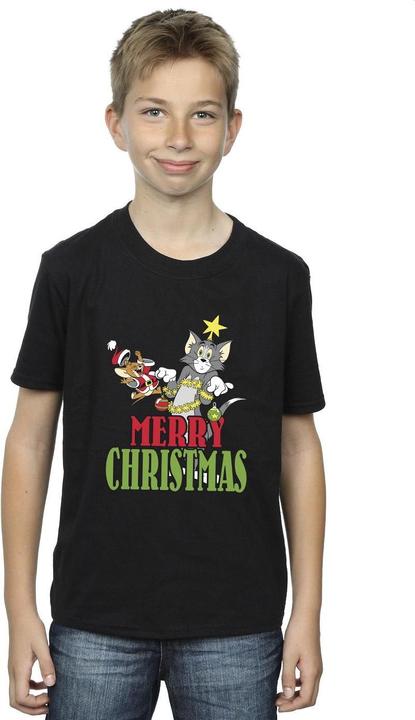 Image du produit Tom & Jerry - T-shirt MERRY CHRISTMAS BAUBLES - Garçon (128)