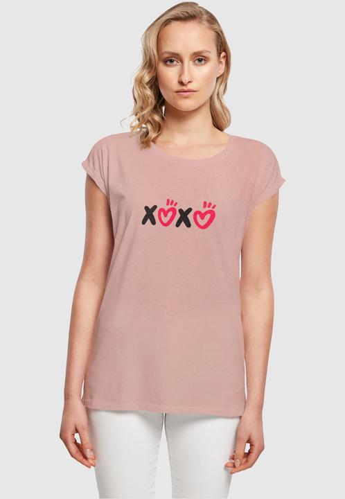 Actual product image Merchcode Ladies Valentines Day - XOXO Extended Shoulder Tee - 112689 (L)