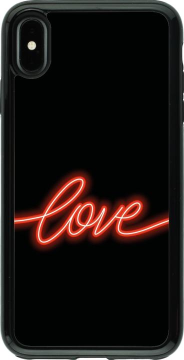 Actual product image PhoneLook Cover Hybrid Armor black Valentine 2023 neon love (Apple iPhone XS Max)