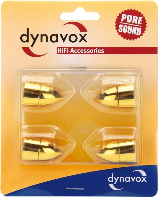 Immagine prodotto Dynavox Set di 4 basi per altoparlanti e dispositivi SubWatt in ottone (Interruttore audio)