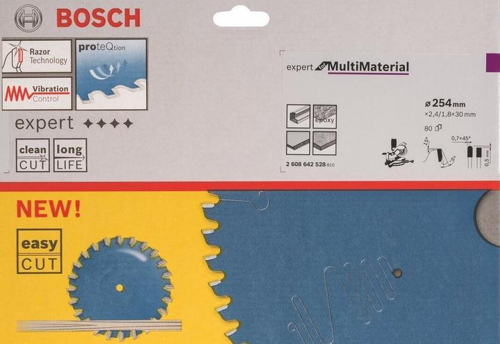 Actual product image Bosch Professional Zubehör Circular saw blade Expert for Multi Material, 254 x 30 x 2.4 mm, 80