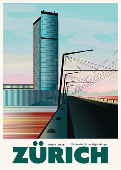 Immagine prodotto S.wert Design Postkarte Zürich Prime Tower