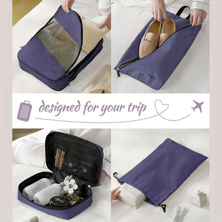 Actual product image Only-Bags.Store 6 compression packing cubes for suitcases, expandable storage bags for travelling items