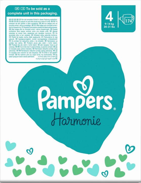 Immagine prodotto Pampers Harmonie (Dimensione 4, Pacco mensile, 174 Pezzo/i)