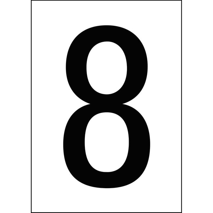 Actual product image Brady Numbers & letters DIN A4 size