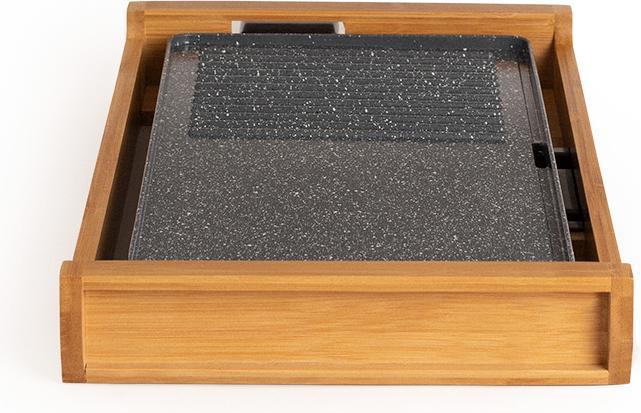 Immagine prodotto Create STONE FLAT BAMBOO - Piastra grill elettrica da 1800W