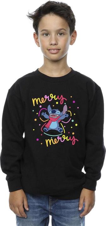 Actual product image Disney Boys Lilo & Stitch Merry Rainbow Sweatshirt (140, 146)