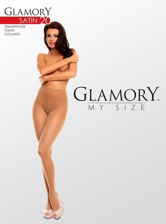 Actual product image Glamory Satin 20 tights, colour make-up, size 60-62 (20 DEN, 60 - 62)