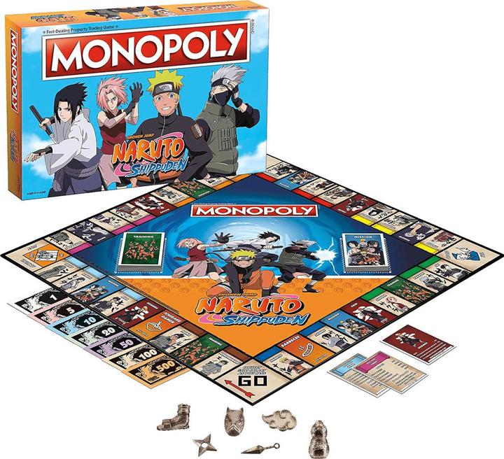 Immagine prodotto Winning Moves Gioco da tavolo Monopoly Naruto Shippuden Edizione Inglese 2-6 Giocatori Età 8+ WM00167-EN1-6 (Inglese)
