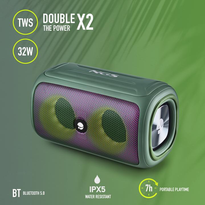 Immagine prodotto NGS Roller beast verde (7 h, Porta USB)