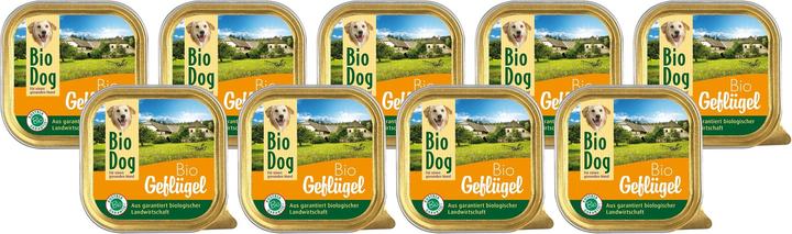 Immagine prodotto BioDog Cibo umido per pollame, 9 x 300g (Adulto, 1 pz., 2990 g)