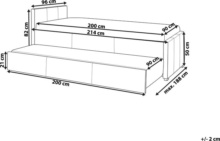 Actual product image Beliani Marmande (90 x 200 cm)