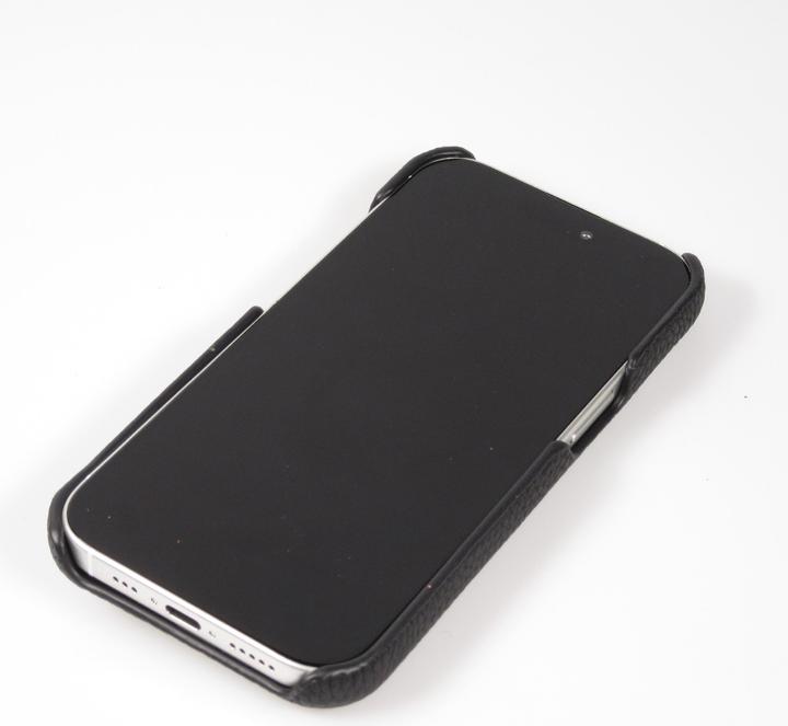 Image du produit PhoneLook Coque Personnalisée cuir sur mesure avec lettrage argent + lanière et compartiment carte (Apple iPhone 15 Pro)