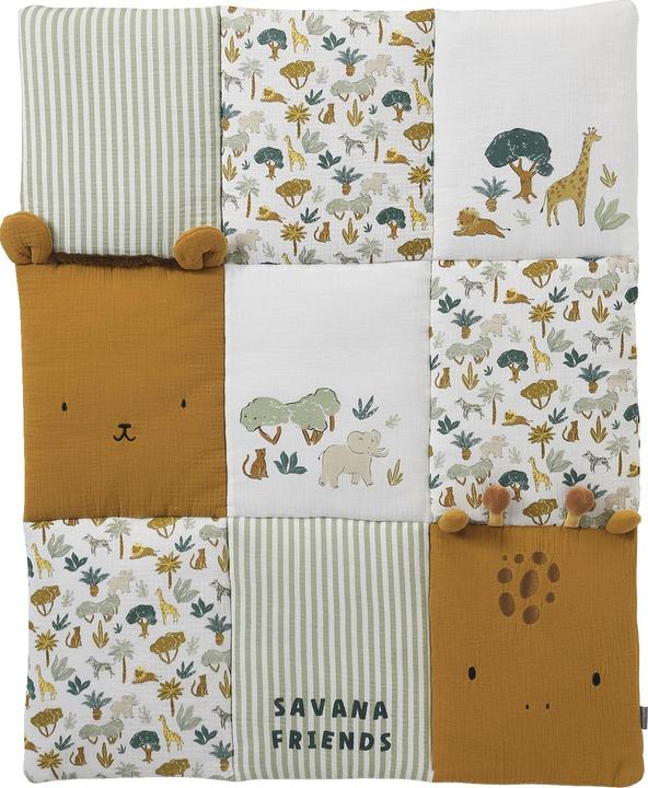 Produktbild Vertbaudet Baby Patchwork-Spieldecke/Laufstalleinlage SAVANNE (100 x 100 cm)