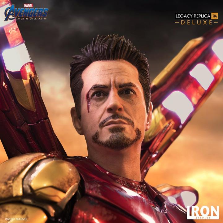 Actual product image Iron Studios Avengers: Endgame Legacy Replica Statue 1/4 Iron Man Mark LXXXV Deluxe Version 84 cm