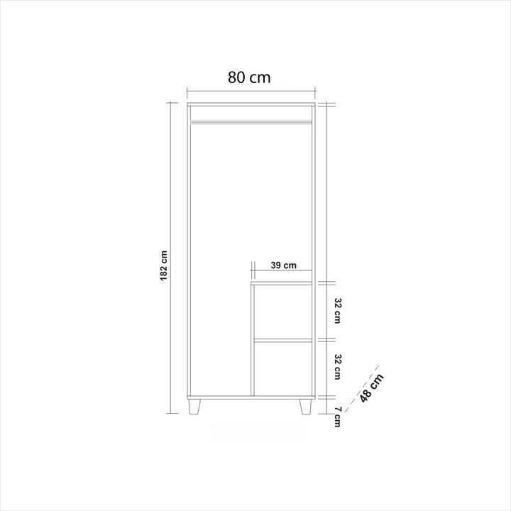 Immagine prodotto Hanah Home Charles (80 x 48 x 182 cm)