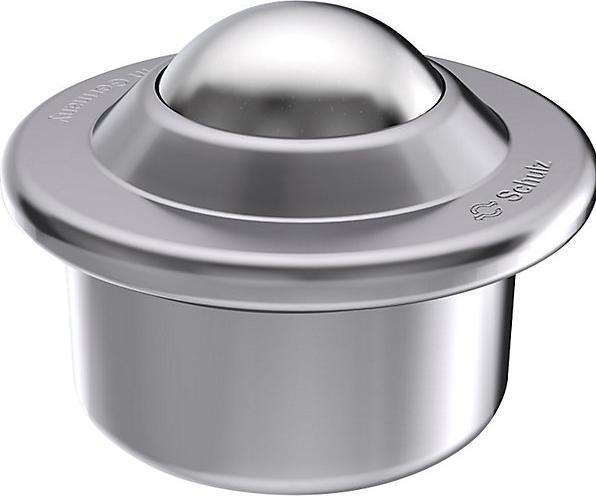 Image du produit kaiserkraft Roulette à billes avec boîtier et collier en tôle d'acier