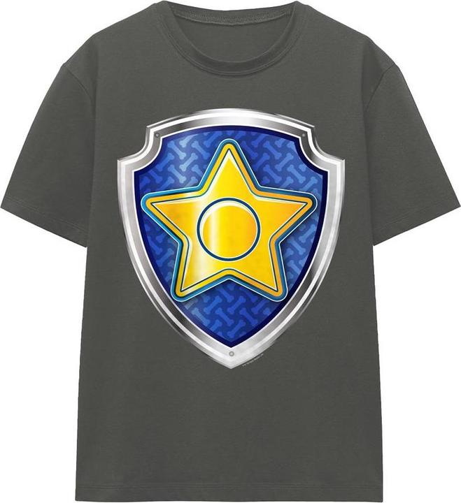 Actual product image Paw Patrol Unisex Adult Chase Badge T-Shirt (S)