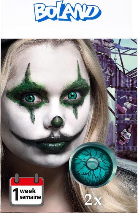 Immagine prodotto Boland Lenti a contatto Freaky Clown: Lenti settimanali (Verde)