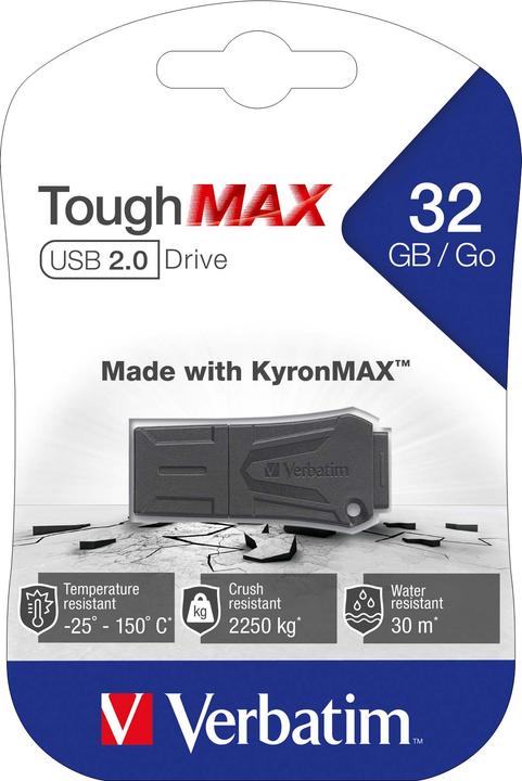 Produktbild Verbatim ToughMAX, 32GB, USB 2.0 (32 GB, USB-A)