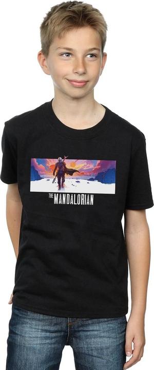 Immagine prodotto Star Wars The Mandalorian Landscape Maglietta Ragazzi (140, 146)