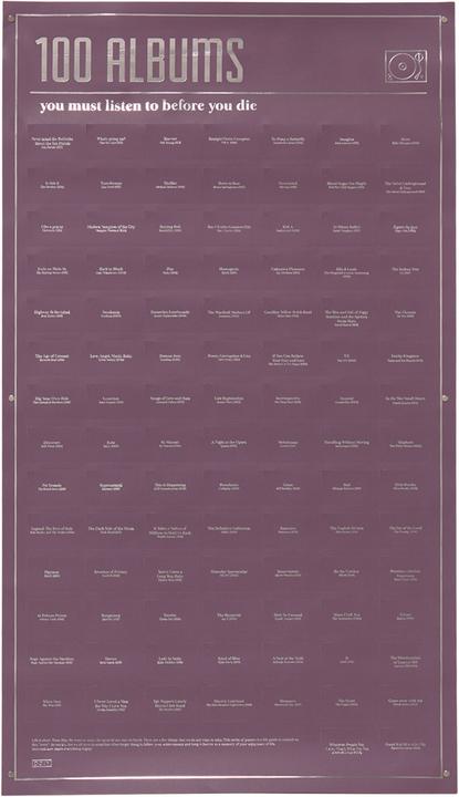 Interactive 100 ablum più leggendari da ascoltare (35 x 64 cm)