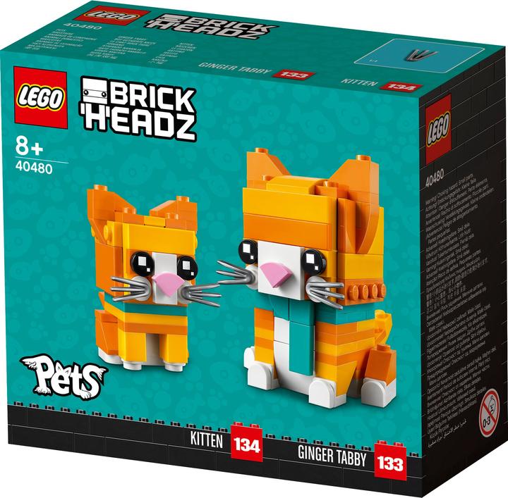 Image du produit LEGO BrickHeadz Chat rouge tigré 40480 (40480, LEGO Brickheadz)