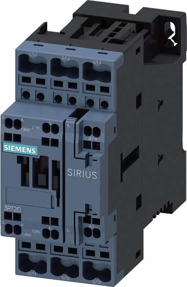 Actual product image Siemens Contactor for railway, AC-3e, 11kW/400V, 1S+1NC, AC/DC 24V, 0.7-1.25*Us, 3-pole, S0...