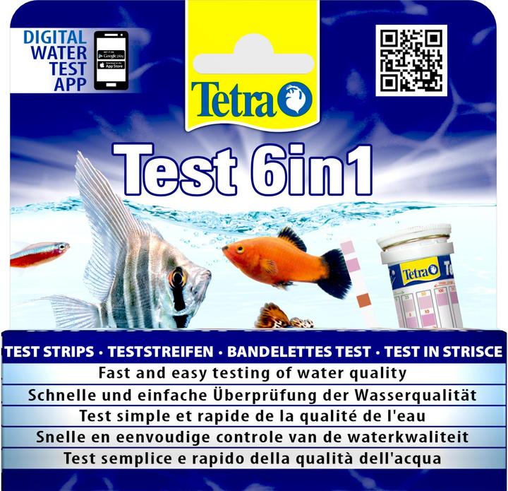 Image du produit Tetra Bandelette de test 6 en 1 (Entretien de l'eau de l'aquarium)
