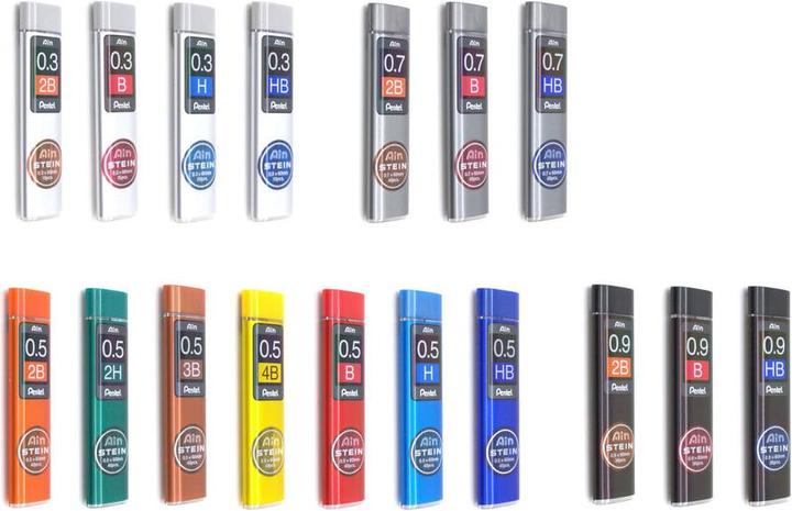 Actual product image Pentel Ain Stone (Gel mine, Grey, 0.50 mm)