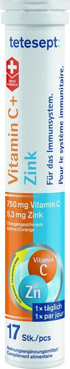 Produktbild Tetesept Vitamin C + Zink 17 (17 Stück, Brausetablette, 134 g)