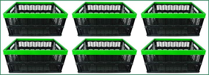 Actual product image Novaliv Folding boxes foldable stable green 6pcs.