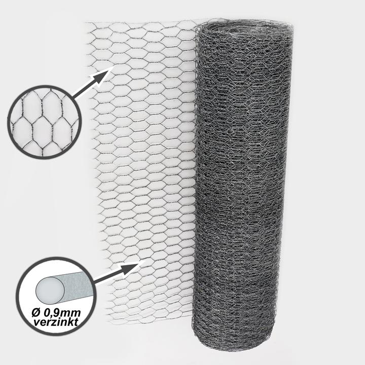 Actual product image Aquagart 20m Sechseckgeflecht Kaninchendraht Hasengitter Hasendraht 50cm 25mm x 25mm