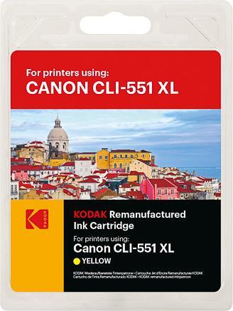 Produktbild Kodak 185C055139 CANON 6446B001 MG Tinte yellow HC rebuilt 274Seiten Blister 11ml