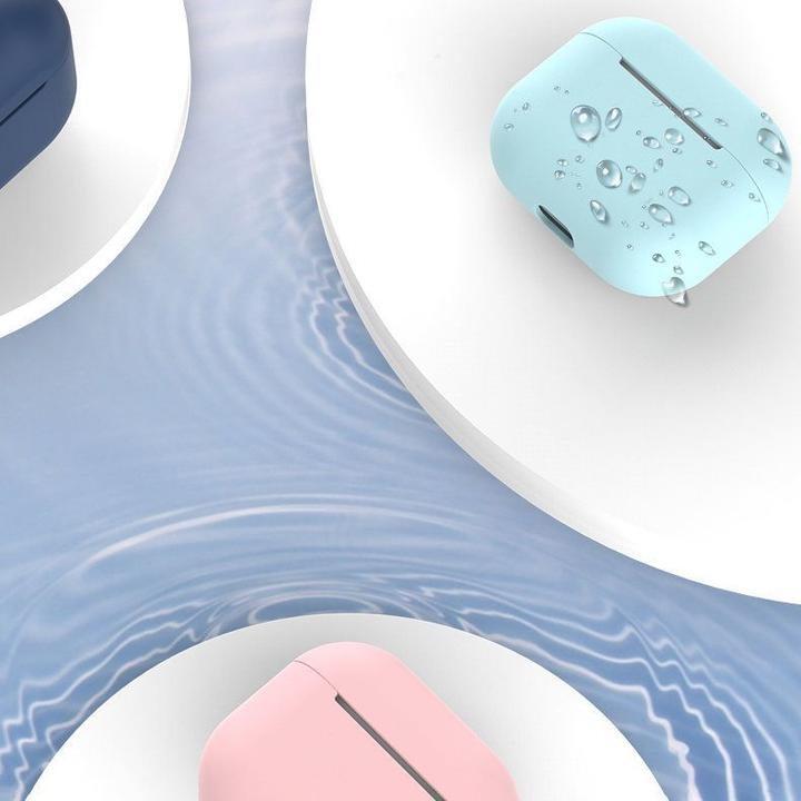 Image du produit Hurtel Etui pour AirPods 2 / AirPods 1 Ecouteurs souples en silicone rose (étui C) (Manchon pour casque d'écoute)