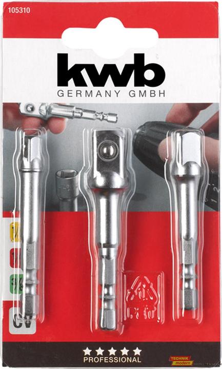 Produktbild kwb Adaptersatz 1/4", 3/8", 1/2"