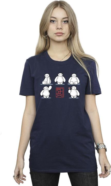 Actual product image Disney Womens/Ladies Big Hero 6 Baymax Many Poses Cotton Boyfriend T-Shirt (XL)