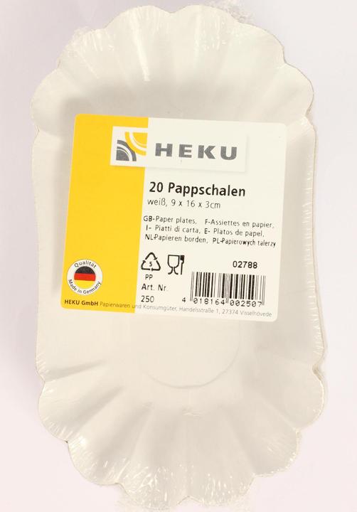 Actual product image Heku Cardboard bowl disposable (20 x)