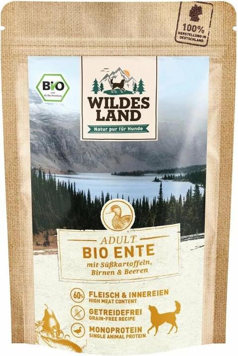 Produktbild Wildes Land Nassfutter Ente mit Süsskartoffeln, Birnen & Beeren 125 g (Adult, 1 Stk., 300 g)