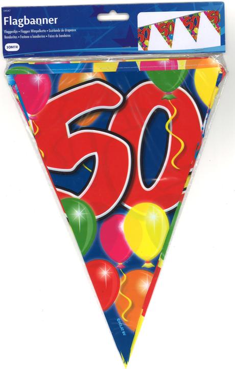 Image du produit Folat Chaîne de banderole birthday ballons 50 ans