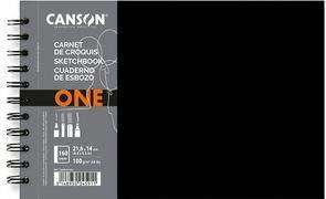 Image du produit Canson Carnet de croquis ONE, 279 x 216 mm, noir 80 feuilles, papier blanc, 100 g/m², avec spirale à