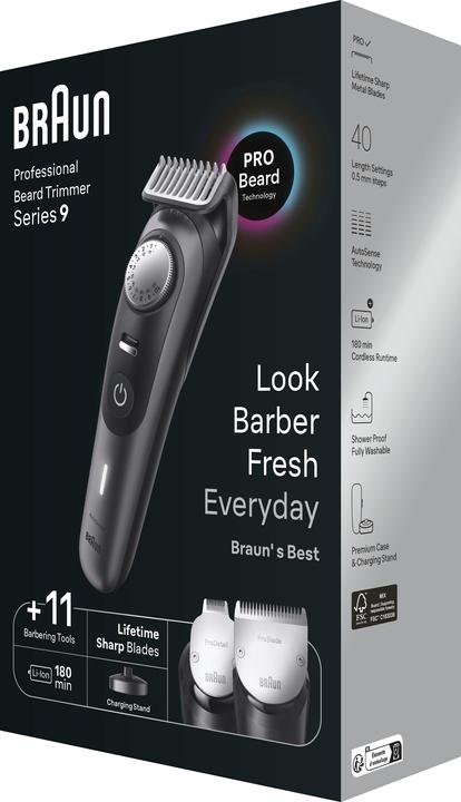 Produktbild Braun Επαναφορτιζόμενη Κουρευτική Μηχανή Μαύρη BT9441